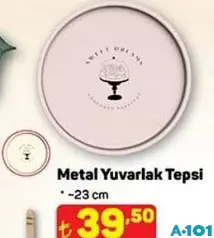 METAL YUVARLAK TEPSİ 23 CM
